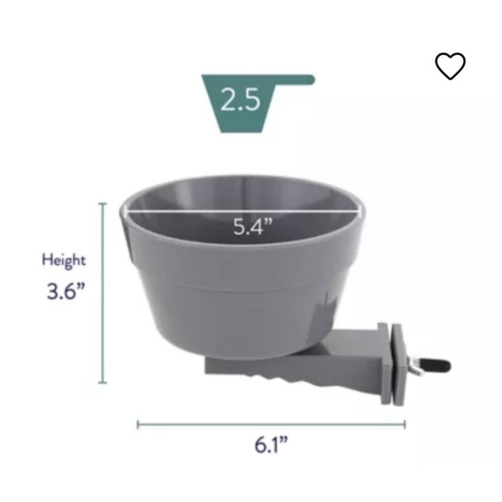 Top Paw Cage, Crate and Kennel Bowls for Dogs.‎ Medium- 20 oz